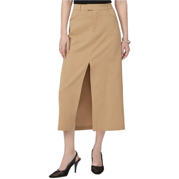 NWT Paige Tan Utility Midi Skirt - Size 6 - Picture 5 of 7
